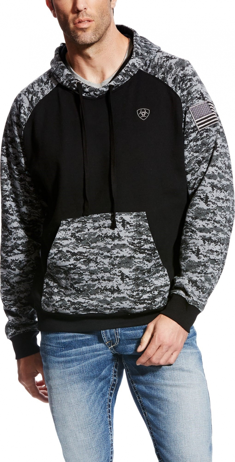 Ariat Patriot Hoodie - Black Digi Camo