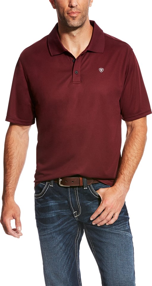 Ariat TEK Polo S/S Shirt - Maroon