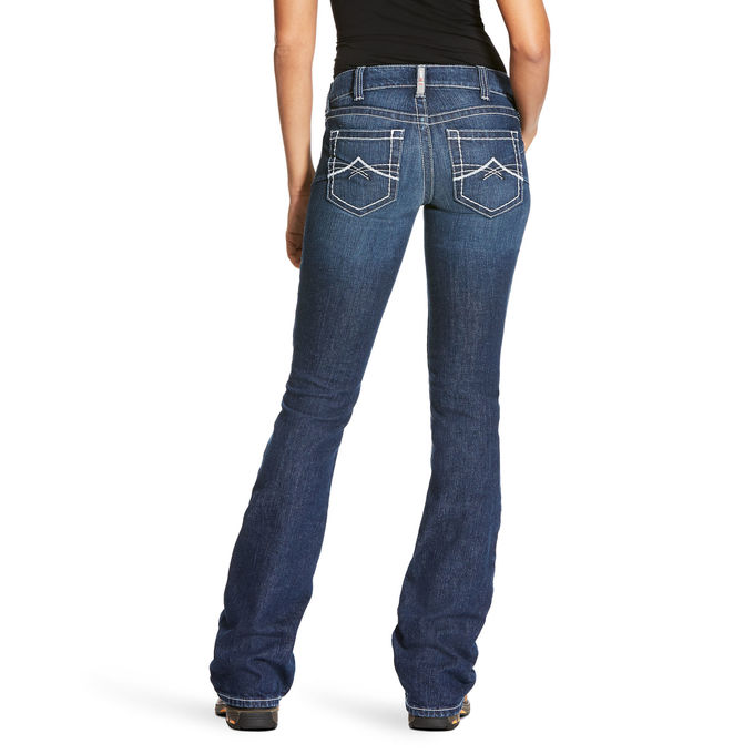 **** ALL SALES FINAL (1) 30 LONG****Ariat Women's FR Mid Rise Boot Cut Crossing Jean - Volta 2