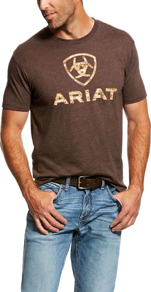 Ariat Liberty USA Digi Camo S/S Shirt - Brown Heather