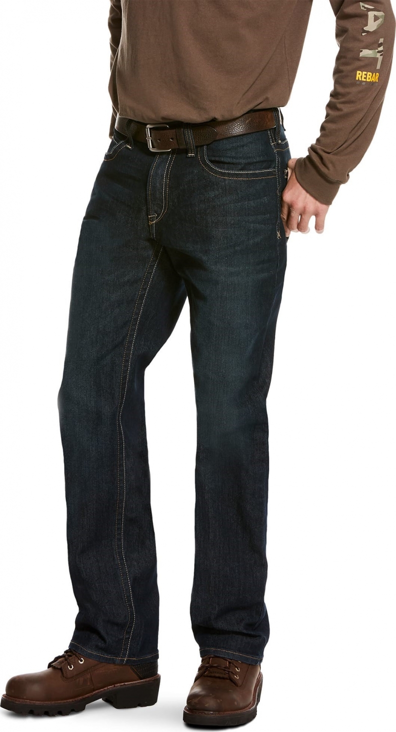 Ariat M2 Edge Relaxed Fit Stackable Straight Leg ToughMax™ DuraStretch™ Rebar Jean - Cobalt