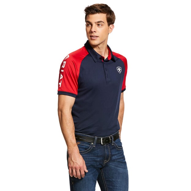 Ariat Team 3.0 Polo S/S Shirt - Navy