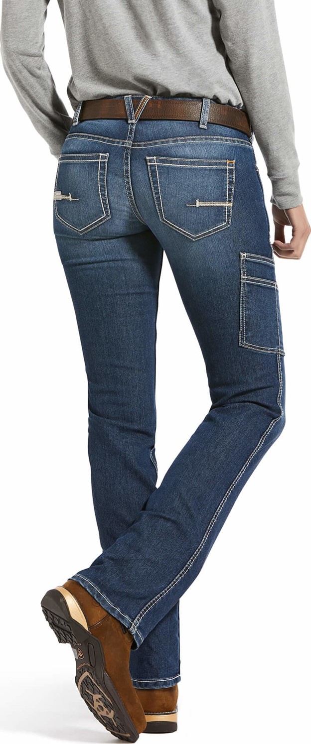 Ariat Women's Rebar Mid Rise Durastretch Riveter Straight Leg Jean - Nightride