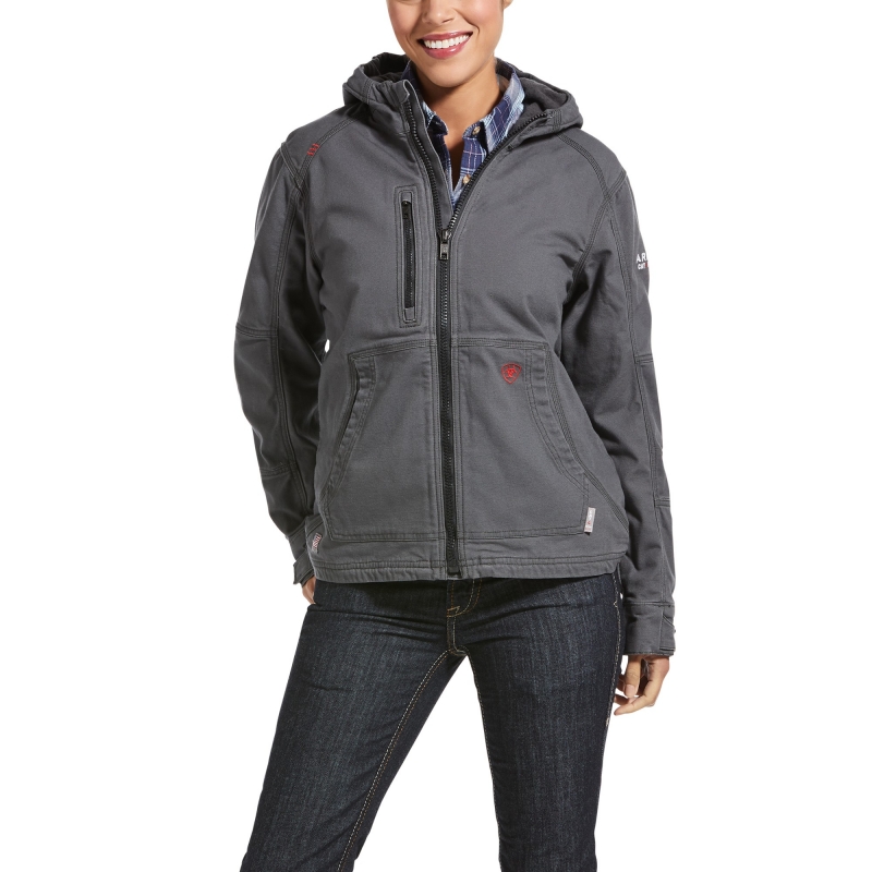 Ariat Women's FR Duralight Stretch Canvas Jacket - Iron Grey