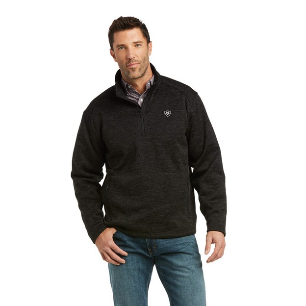 Ariat Caldwell Quarter-Zip Sweater Fleece - Charcoal