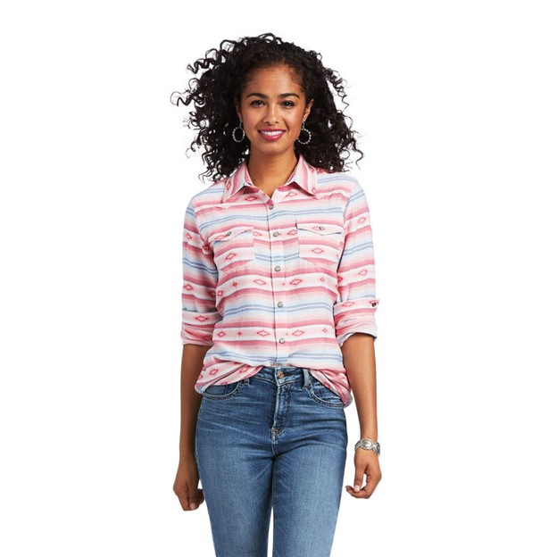 Ariat REAL Watercolor Serape Snap Front Shirt - Watercolor Jacquard