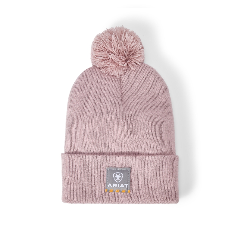 Ariat Women's Rebar Pom Beanie - Light Orchid