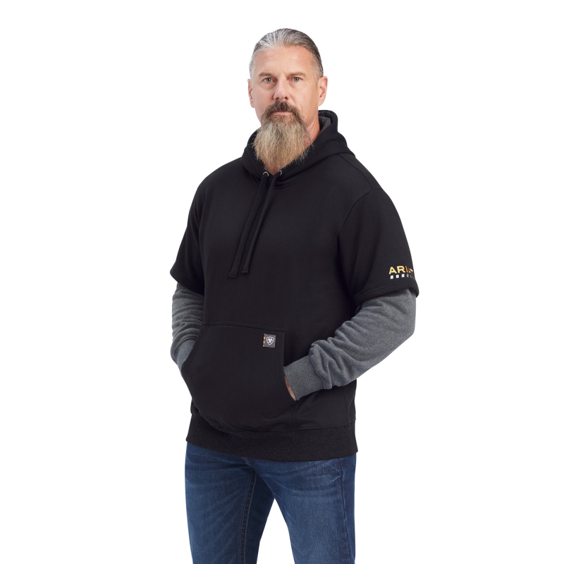 Ariat Rebar Workman Dually Hoodie - Charcoal / Black