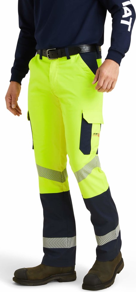 Ariat FR M7 Class E Slim DuraLight Stretch Ripstop Straight Leg Pant - Hi Vis Yellow