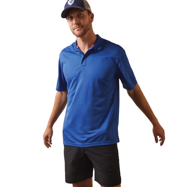 Ariat TEK Polo S/S Shirt - Monaco Blue