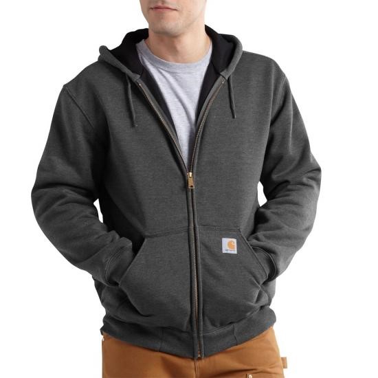 Carhartt Rain Defender Rutland Thermal Lined Zip Front Hooded Sweatshirt