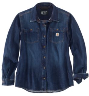 Carhartt Women's Relaxed Fit Midweight Denim Long-Sleeve Shirt - Zion