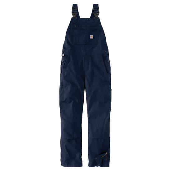 Carhartt Women's FR Rugged Flex Loose Fit Duck Bib-Overall - Navy