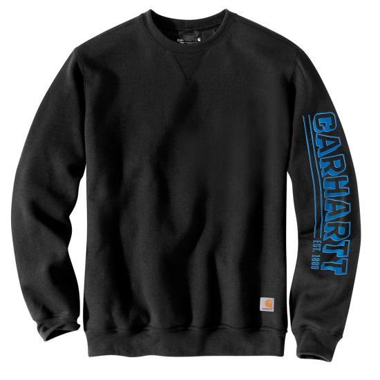 Carhartt Loose Fit Midweight Crewneck Logo Sleeve Graphic Sweatshirt