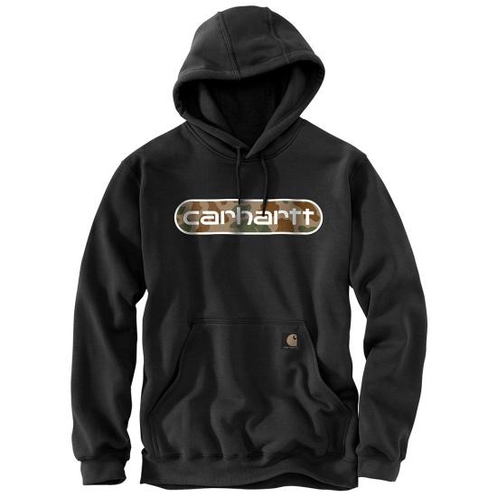 Carhartt Loose Fit Midweight Camo Logo Graphic Hoodie