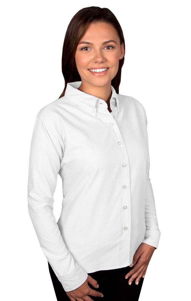 Blue Generation Women's Oxford Button Front L/S Shirt