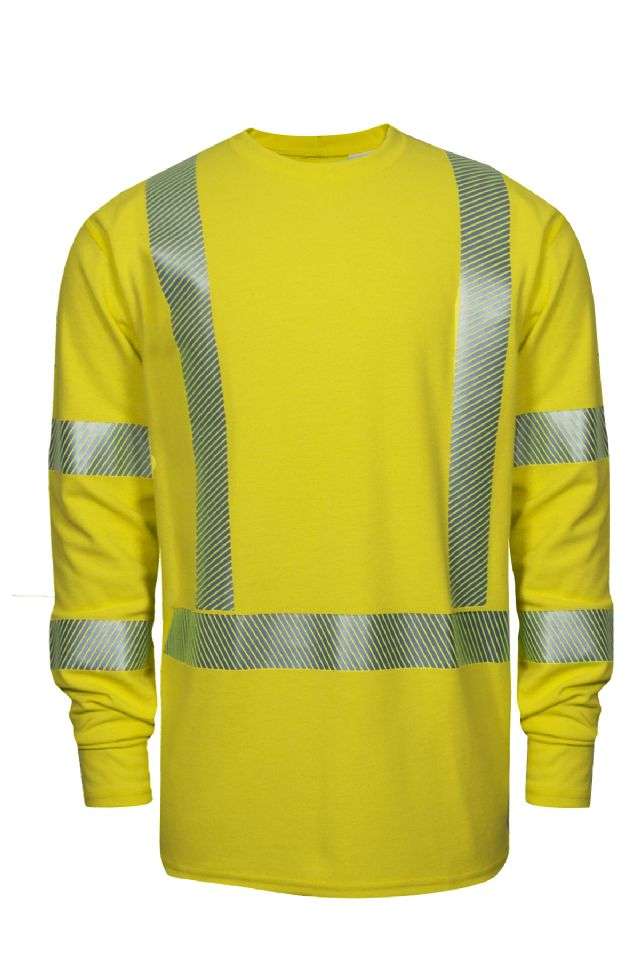 NSA DriFire FR HI-VIS Heavyweight Class 3 L/S Crewneck - Hi-Vis Yellow