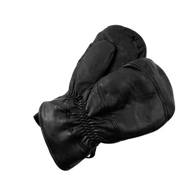 Wiebke Men's Full Grain Deerskin Mitt - Black